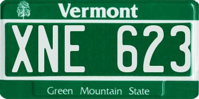 VT license plate XNE623