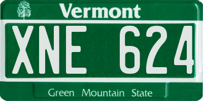 VT license plate XNE624
