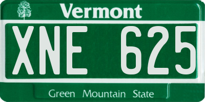 VT license plate XNE625