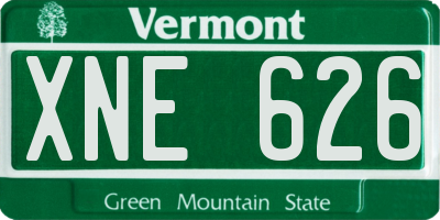 VT license plate XNE626