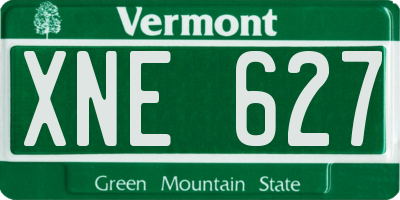 VT license plate XNE627