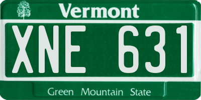 VT license plate XNE631