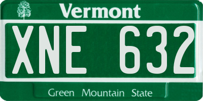 VT license plate XNE632