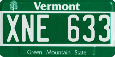 VT license plate XNE633