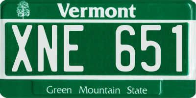 VT license plate XNE651