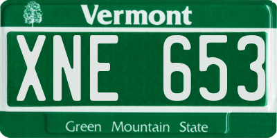 VT license plate XNE653
