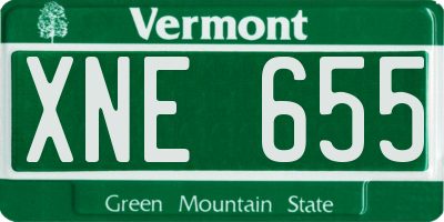 VT license plate XNE655