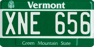 VT license plate XNE656