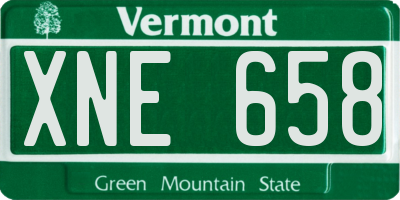 VT license plate XNE658