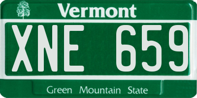 VT license plate XNE659