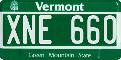 VT license plate XNE660