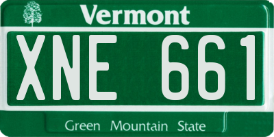 VT license plate XNE661