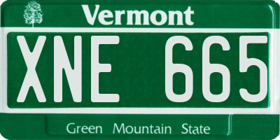VT license plate XNE665
