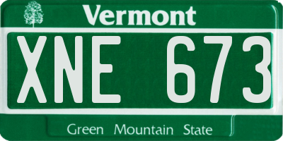 VT license plate XNE673
