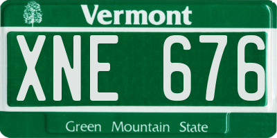 VT license plate XNE676