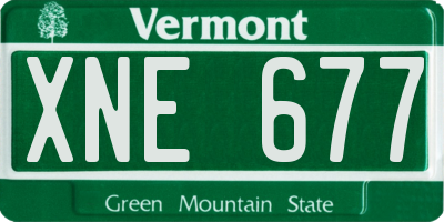 VT license plate XNE677