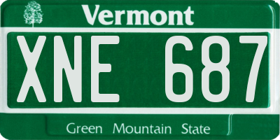 VT license plate XNE687