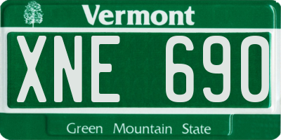 VT license plate XNE690