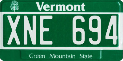 VT license plate XNE694