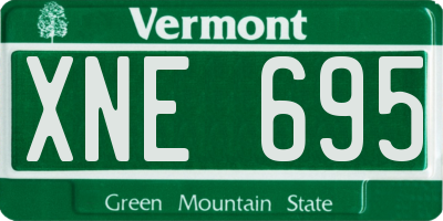 VT license plate XNE695