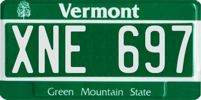 VT license plate XNE697