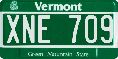VT license plate XNE709