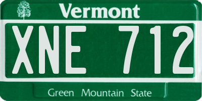 VT license plate XNE712
