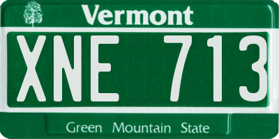VT license plate XNE713