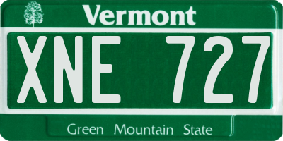 VT license plate XNE727