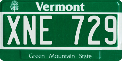 VT license plate XNE729