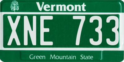VT license plate XNE733