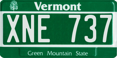 VT license plate XNE737