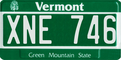 VT license plate XNE746