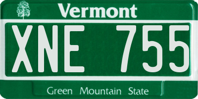 VT license plate XNE755