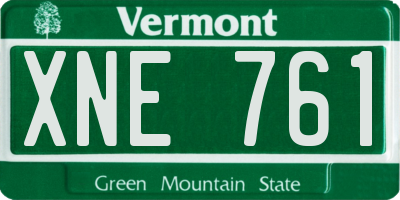 VT license plate XNE761