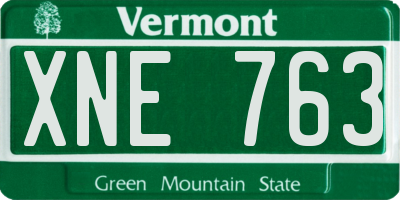VT license plate XNE763