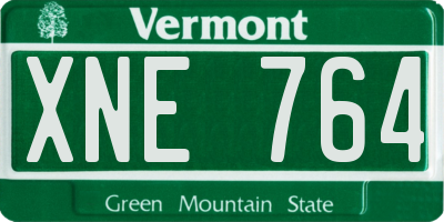 VT license plate XNE764