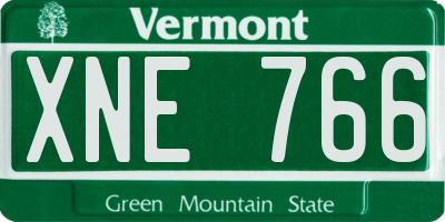 VT license plate XNE766