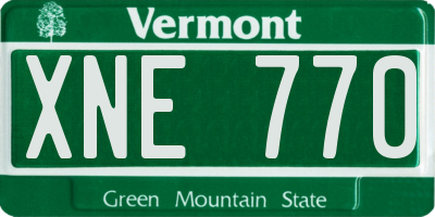 VT license plate XNE770