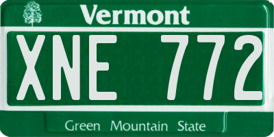 VT license plate XNE772