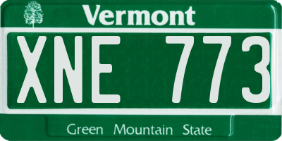 VT license plate XNE773
