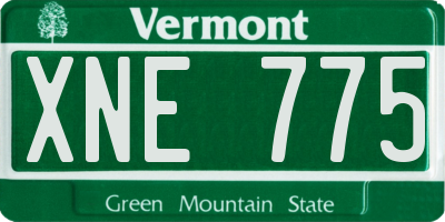 VT license plate XNE775