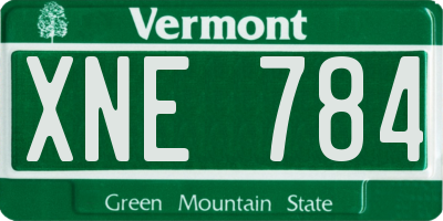 VT license plate XNE784