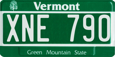 VT license plate XNE790