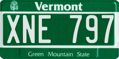 VT license plate XNE797