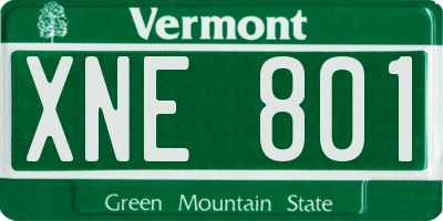 VT license plate XNE801