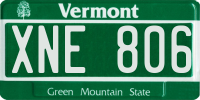 VT license plate XNE806