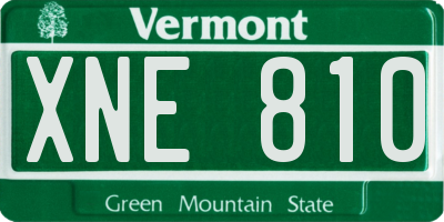 VT license plate XNE810