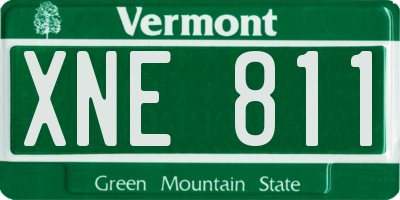 VT license plate XNE811