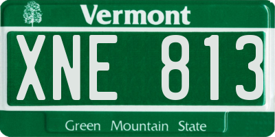 VT license plate XNE813